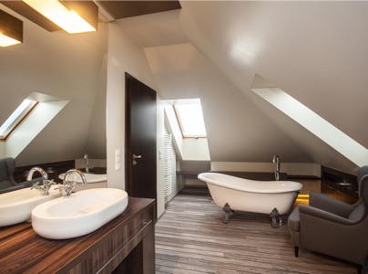 combles aménagées, salle de bain